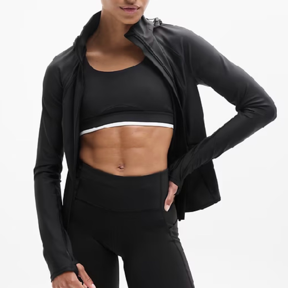 NWOT Athleta “Interval” Jacket in Black – Size Small